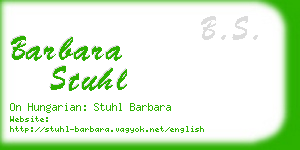 barbara stuhl business card